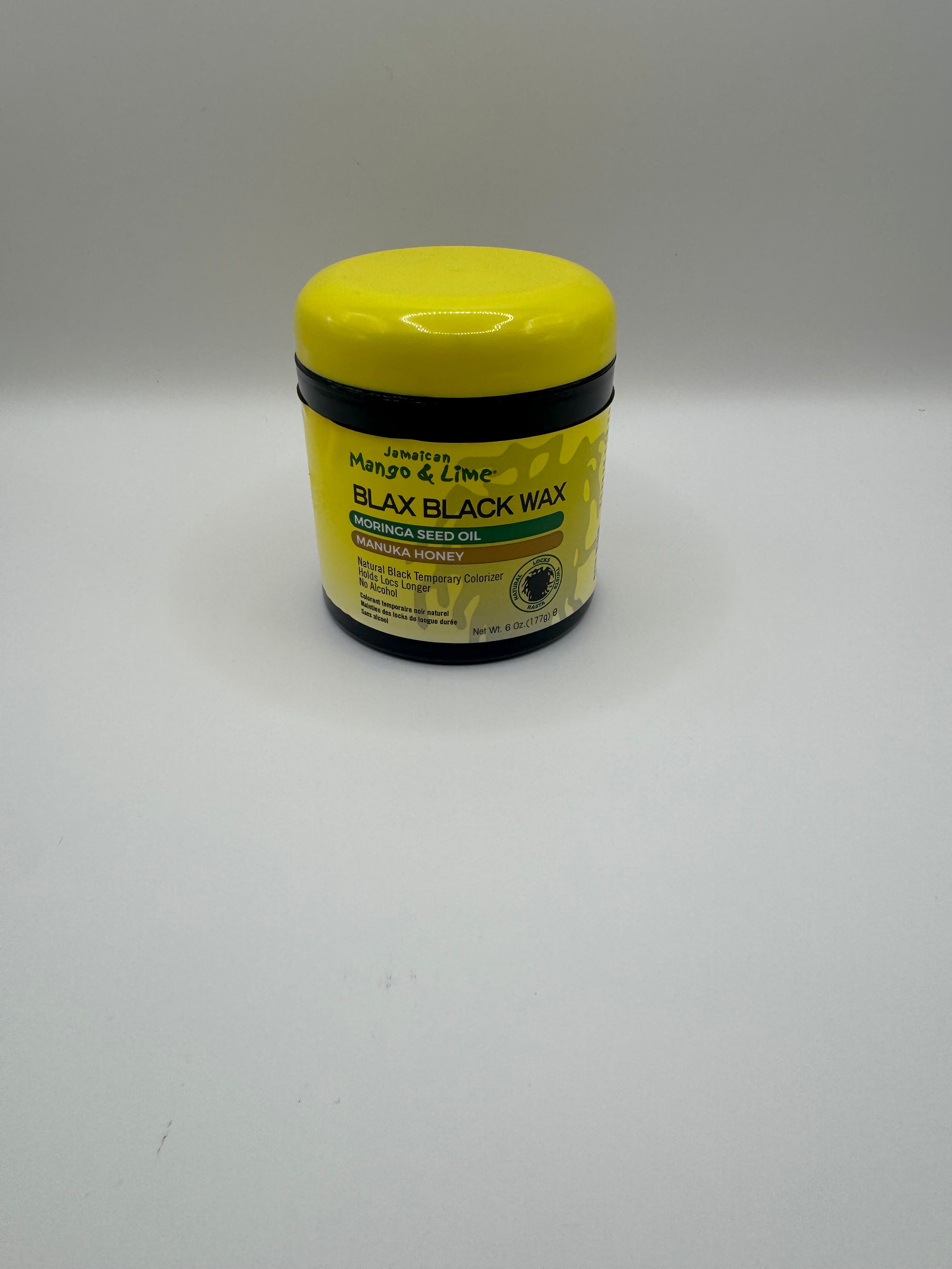 Jamaican Mango & Lime® Blax Black Wax – Moringa & Manuka – 6oz (170g/177ml)