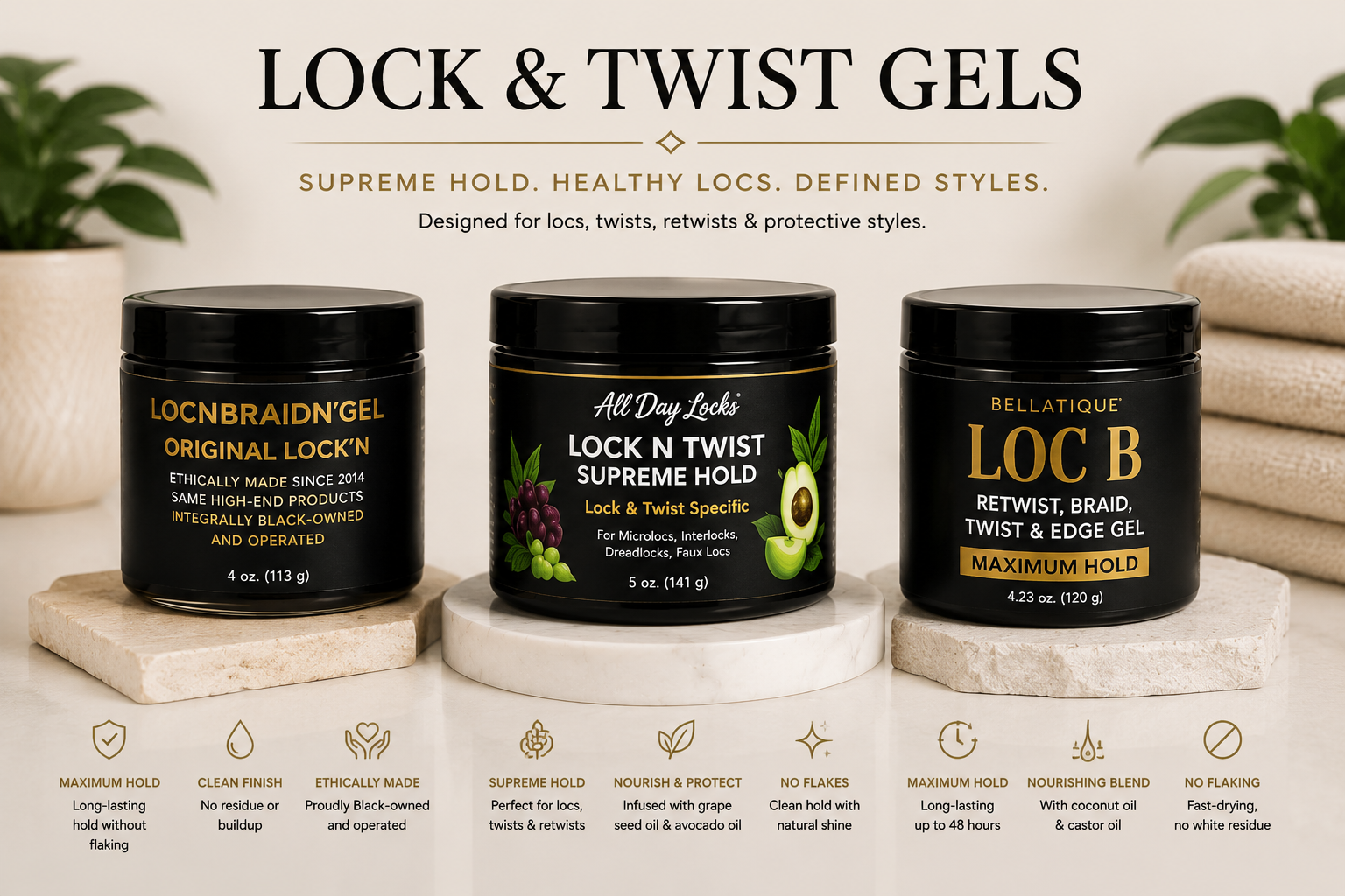 LOC N TWIST Gels