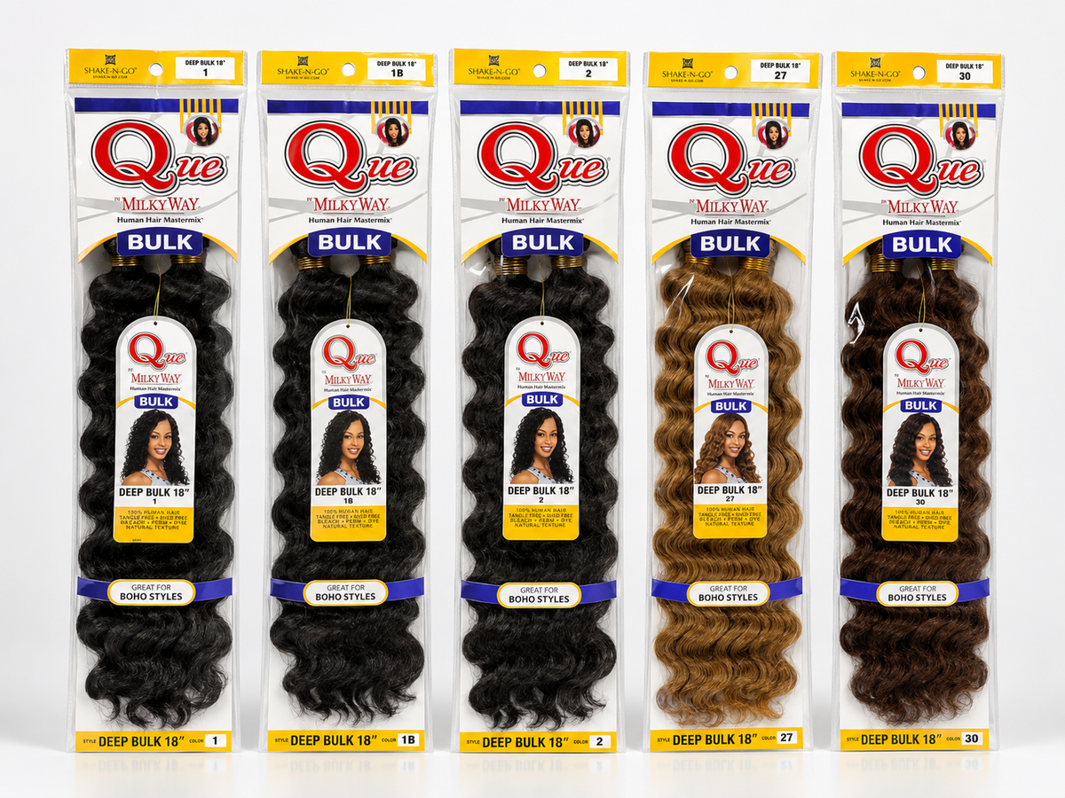 Shake-N-Go Q by Milky Way Human Hair MasterMix Bulk – Deep Bulk 18"