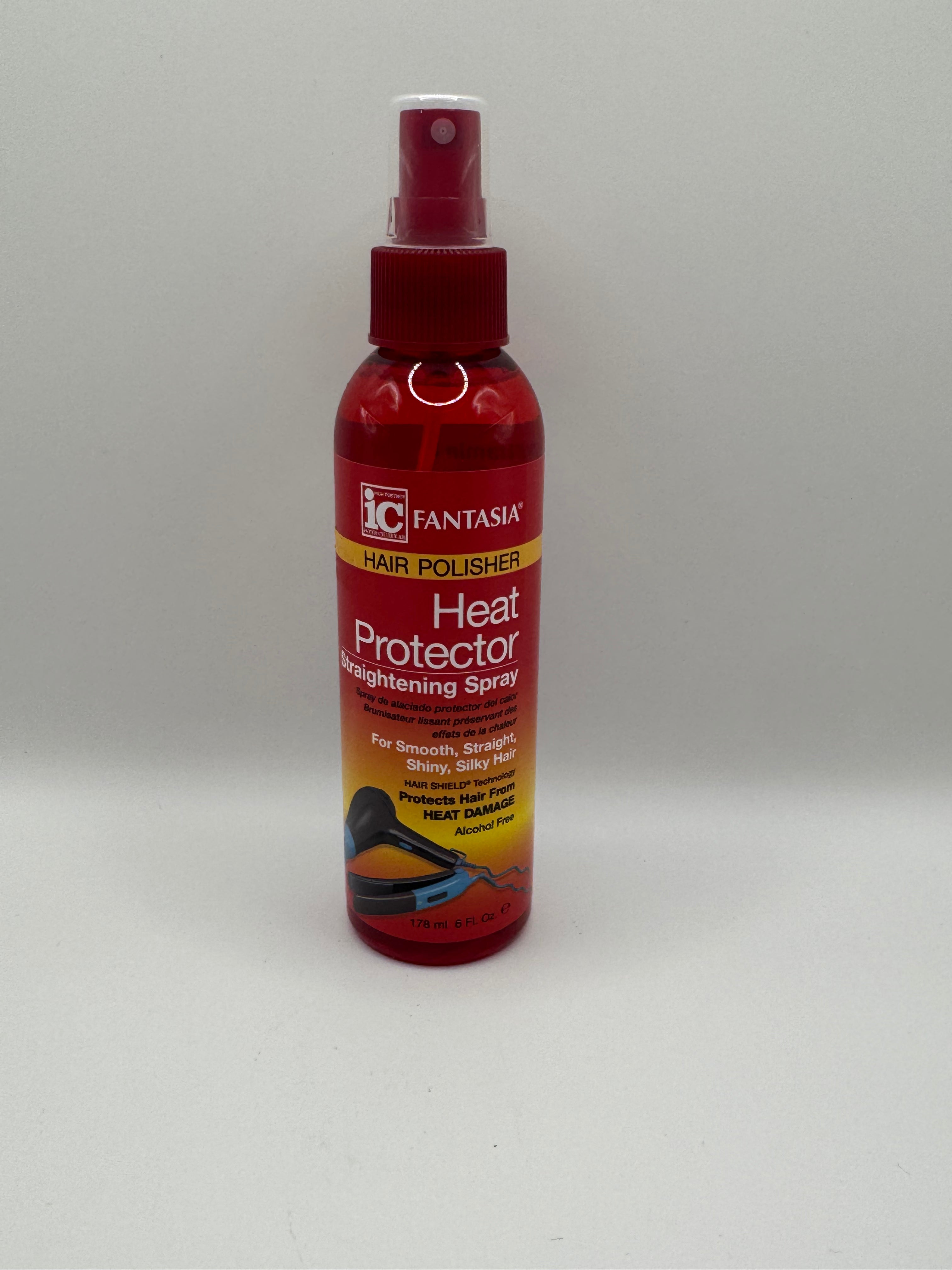 Fantasia® Hair Polisher Heat Protector Straightening Spray – 6oz (178ml)