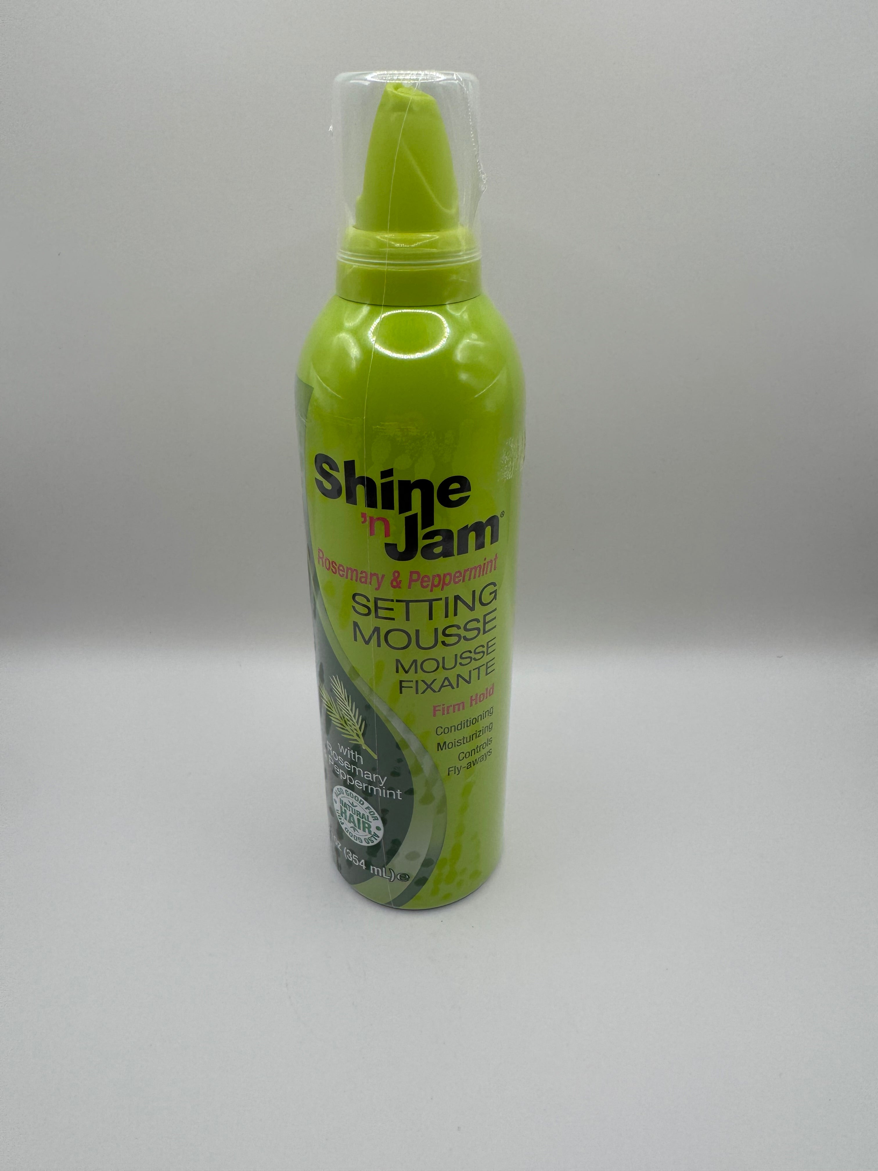 Shine ’n Jam® Setting Mousse – Rosemary & Peppermint (Firm Hold) – 12oz (340g/355ml)