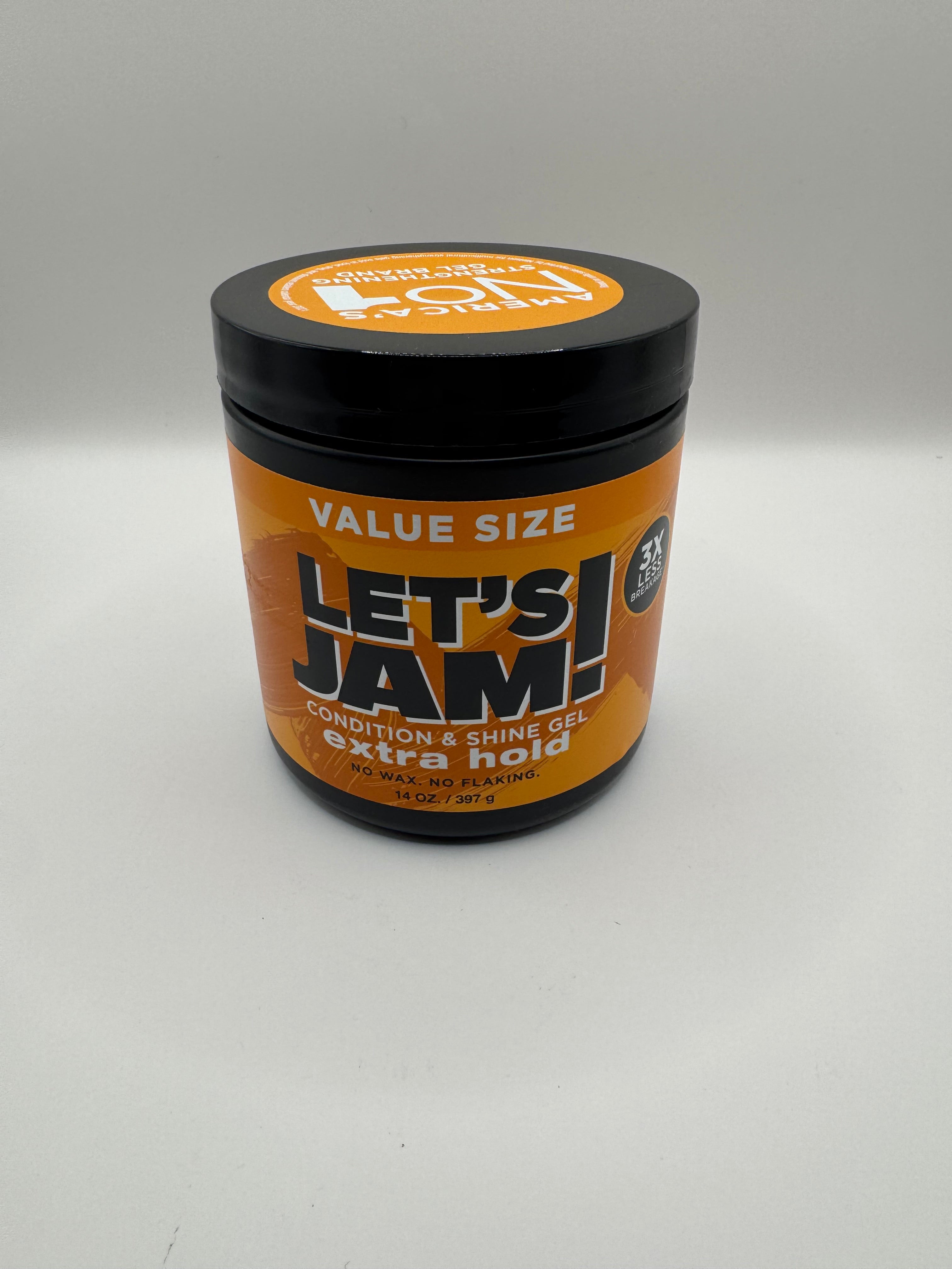 Let’s Jam® Condition & Shine Gel – Extra Hold (Value Size) – 14oz (397g/414ml)