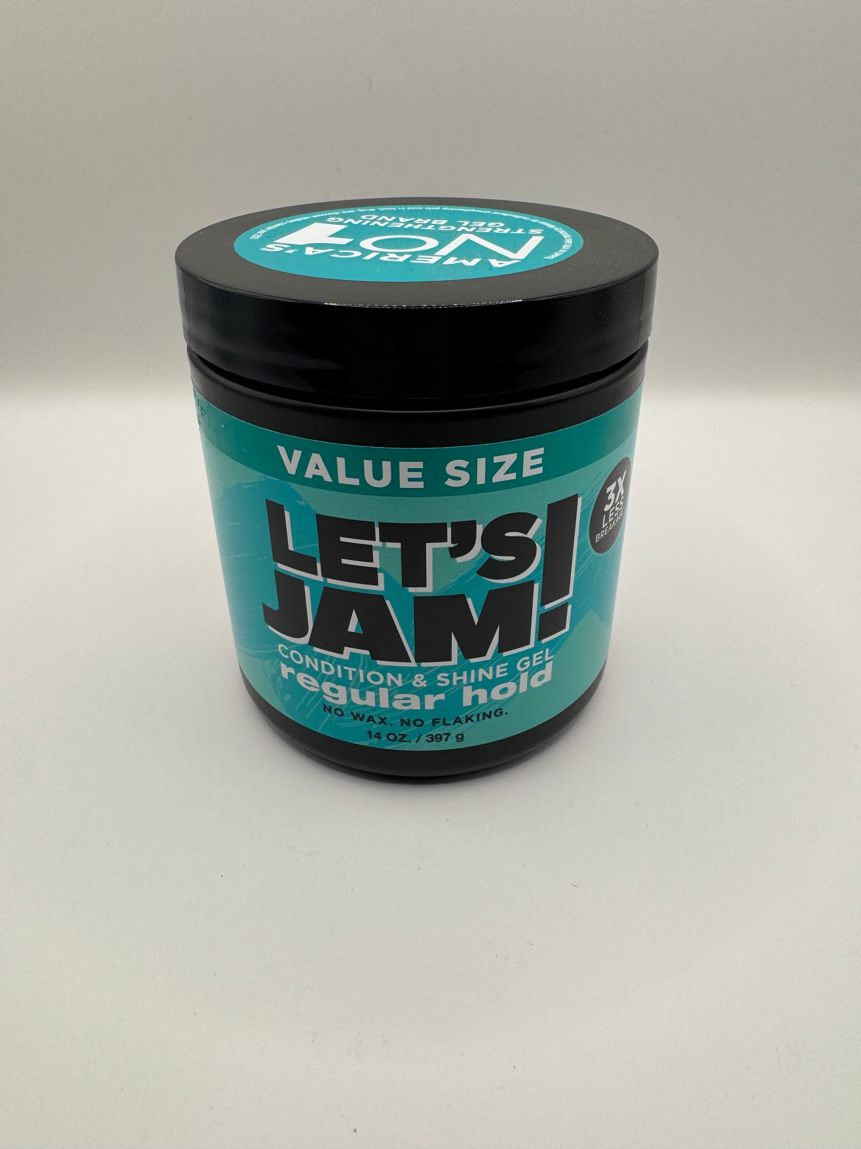 Let’s Jam® Condition & Shine Gel – Regular Hold (Value Size) – 14oz (397g/414ml)