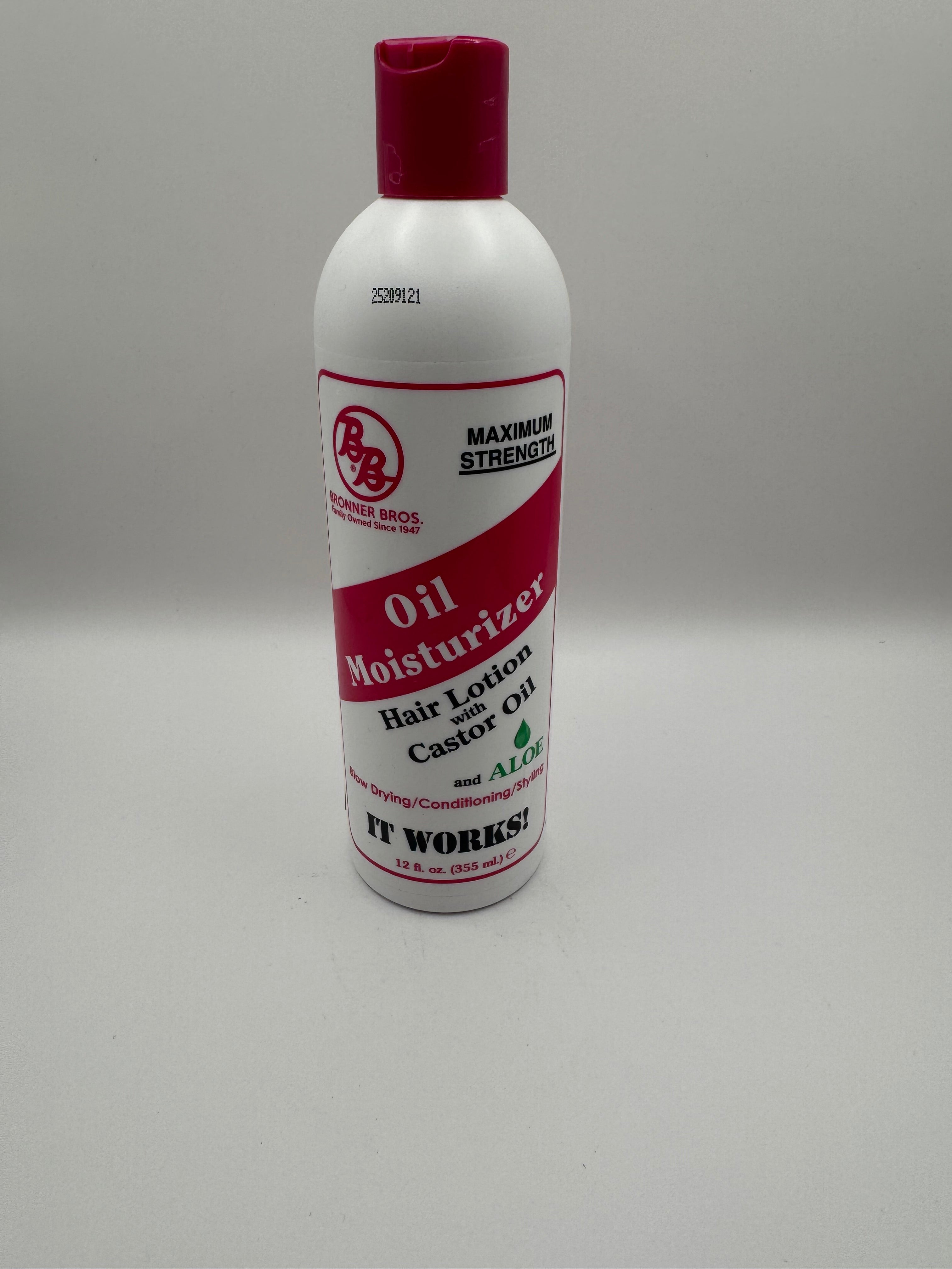 Bronner Bros® Oil Moisturizer Hair Lotion with Castor Oil & Aloe – 12oz (340g/355ml)