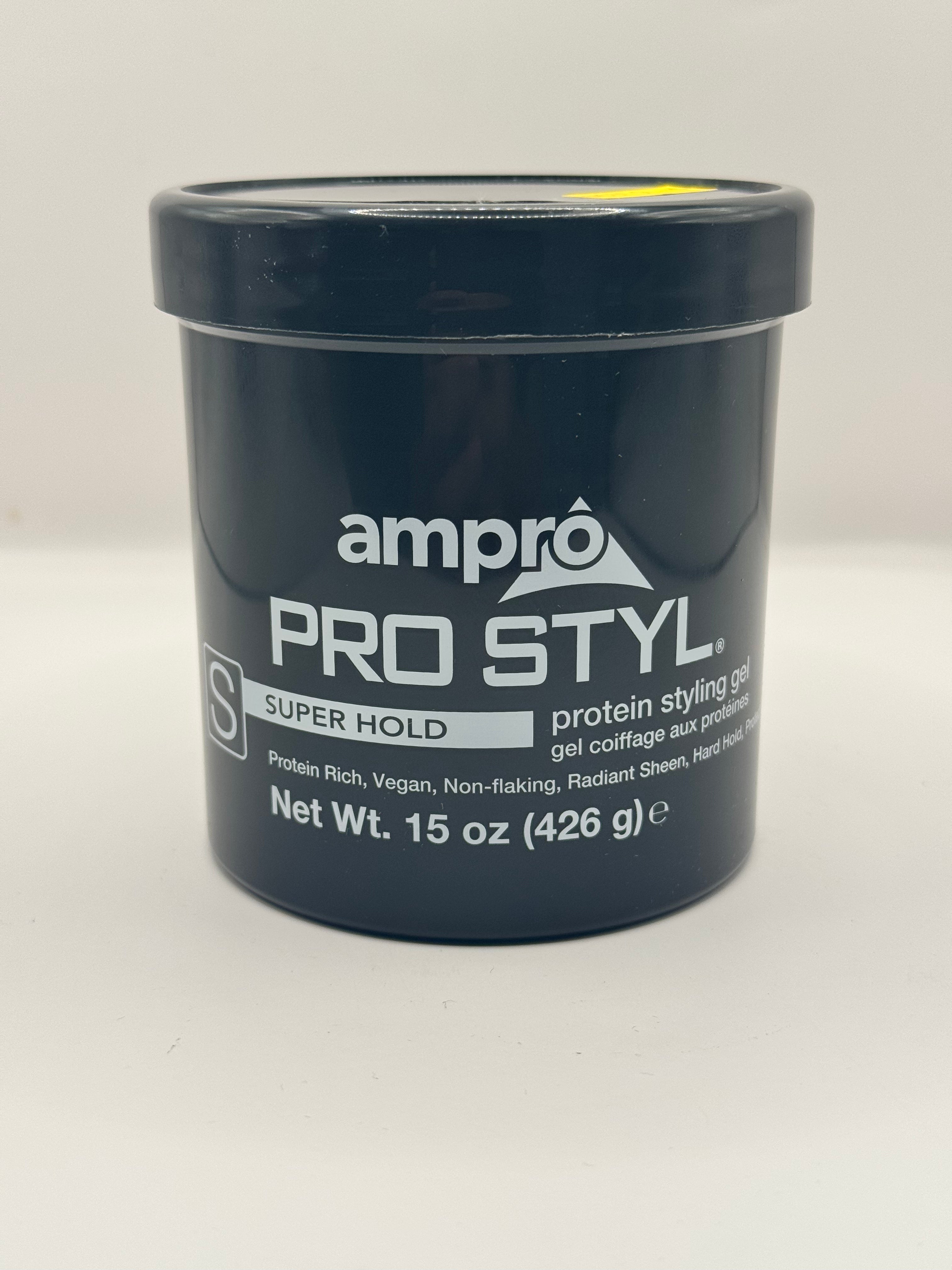 Ampro Pro Styl Protein Styling Gel Super Hold (Black Gel) – 15 oz