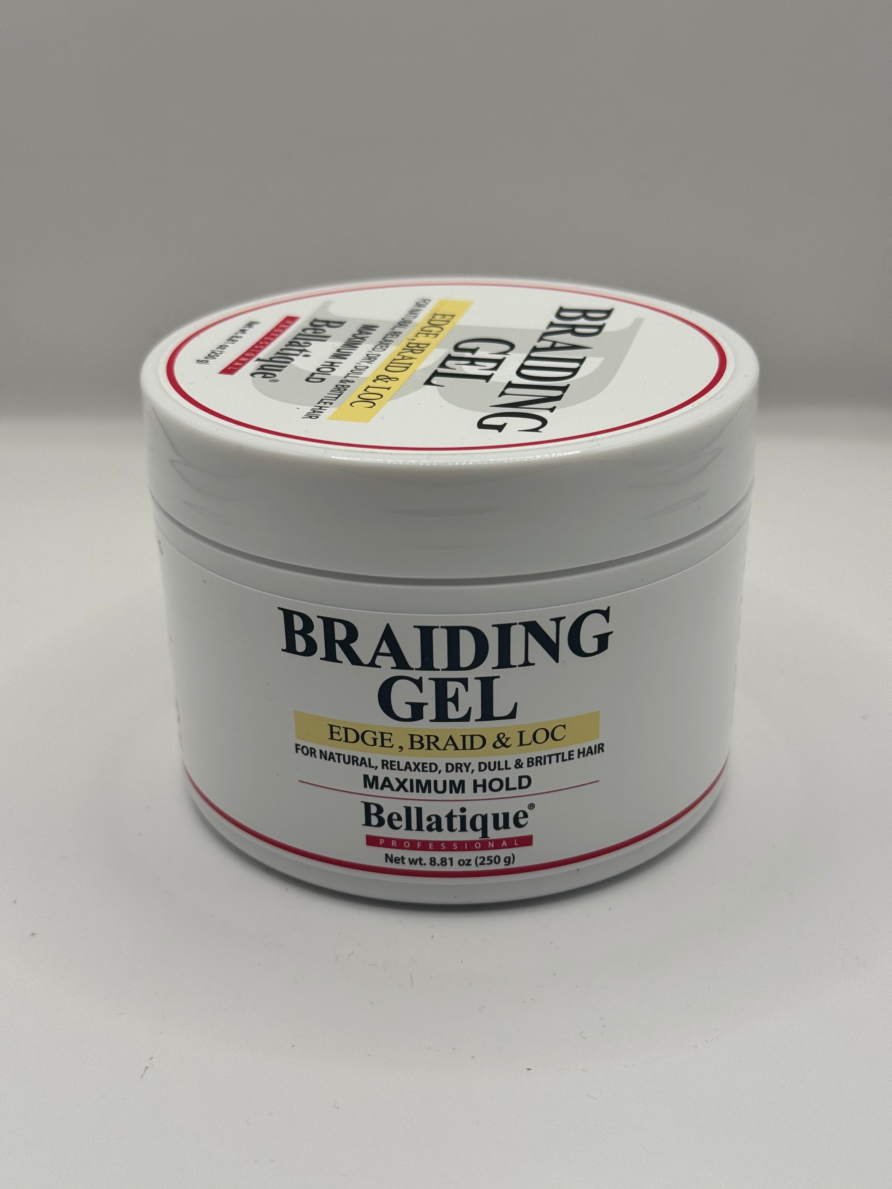 Bellatique Professional Maximum Hold Edge, Braid & Loc Gel – 8.81 oz