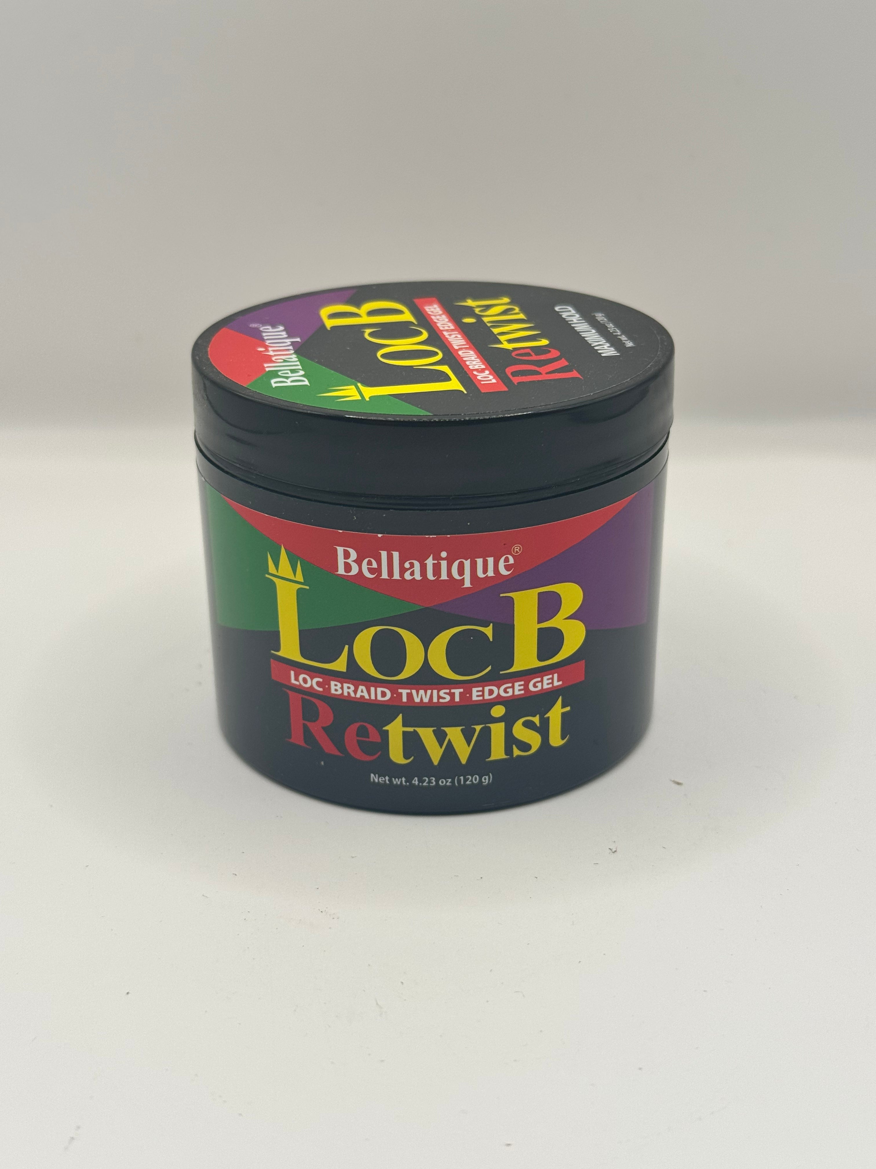 Bellatique Loc B Retwist, Braid, Twist & Edge Gel – Maximum Hold (4.23 oz)